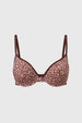 Sostén Mujer Push Up Animal Print Cafe