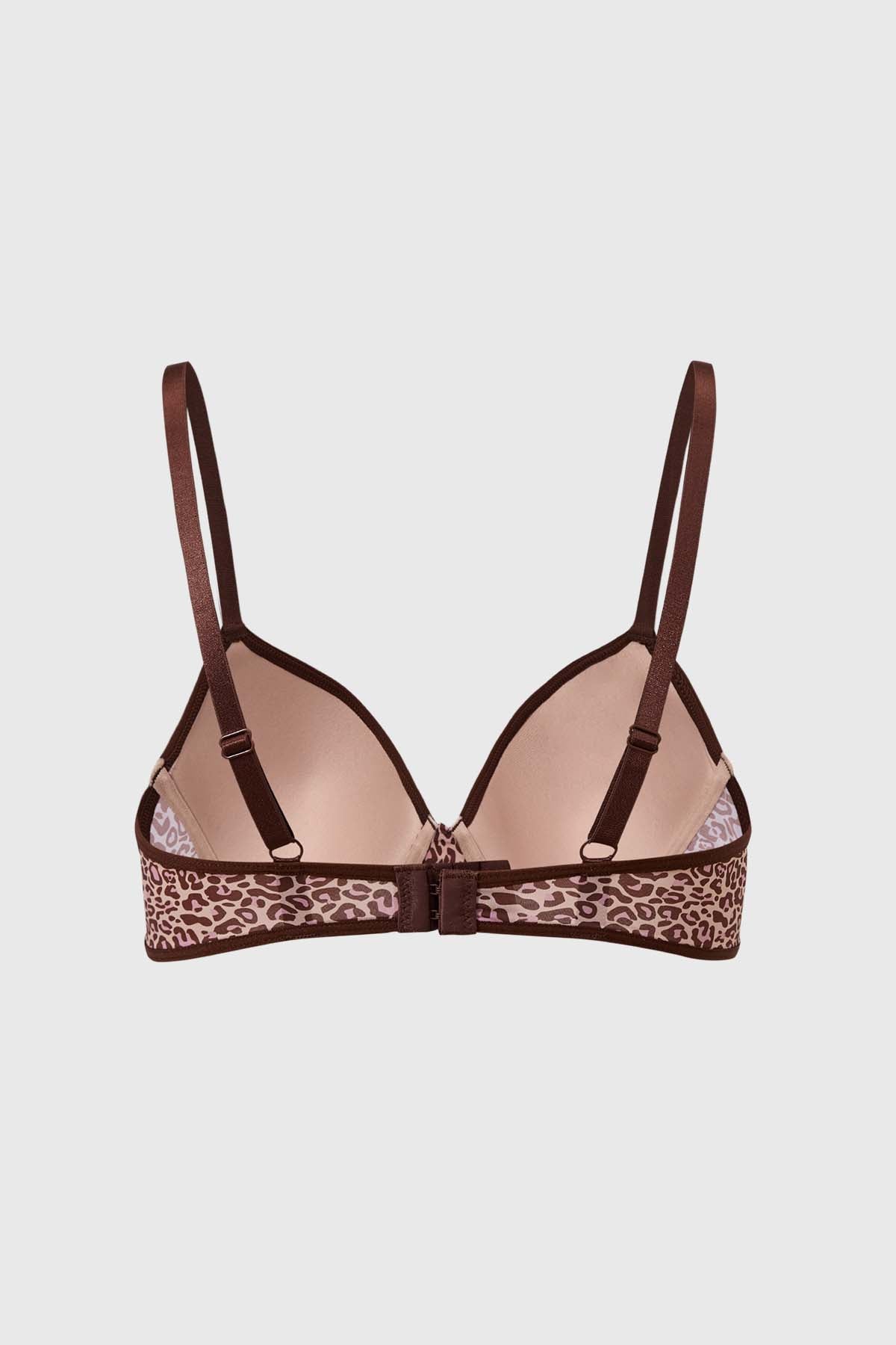 Sostén Mujer Push Up Animal Print Cafe