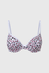 Sostén Mujer Push Up Animal Print Palo Rosa