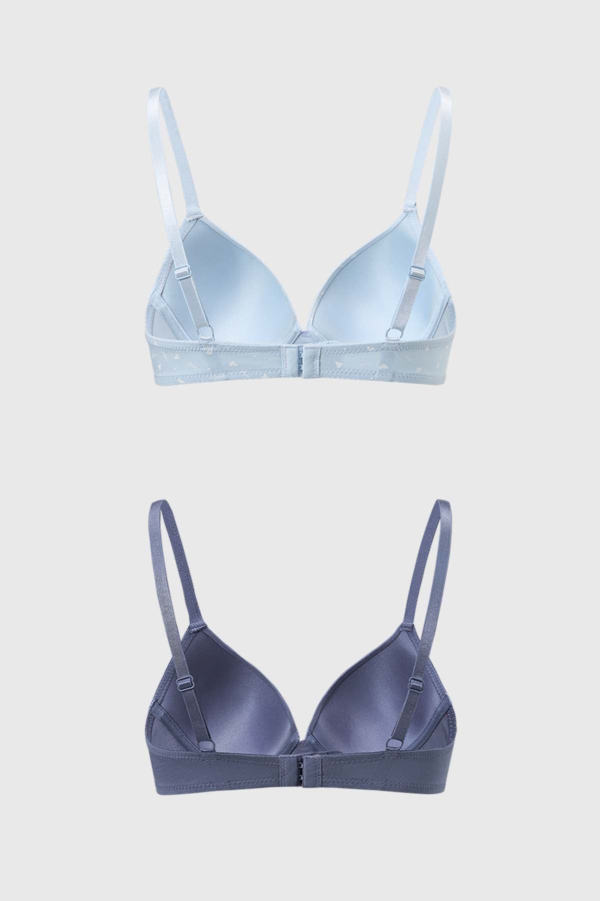 Sostén Mujer Bipack Copa Soft Liso Azul Claro