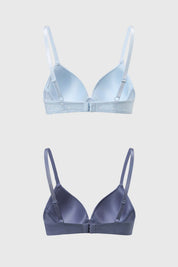 Sostén Mujer Bipack Copa Soft Liso Azul Claro
