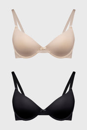 Sostén Mujer Bipack Copa Soft Liso Crudo