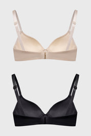 Sostén Mujer Bipack Copa Soft Liso Crudo