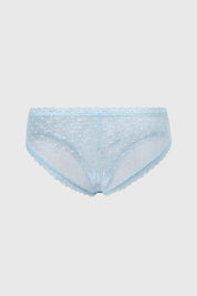 Calzón Mujer Bipack Bikini Detalle Encaje Azul Claro
