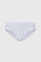Calzón Mujer Bikini Detalle Encaje Blanco