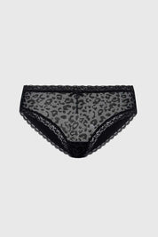 Calzón Mujer Bipack Bikini Detalle Encaje Negro