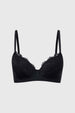 Sostén Mujer Copa Soft Encaje Superior Negro