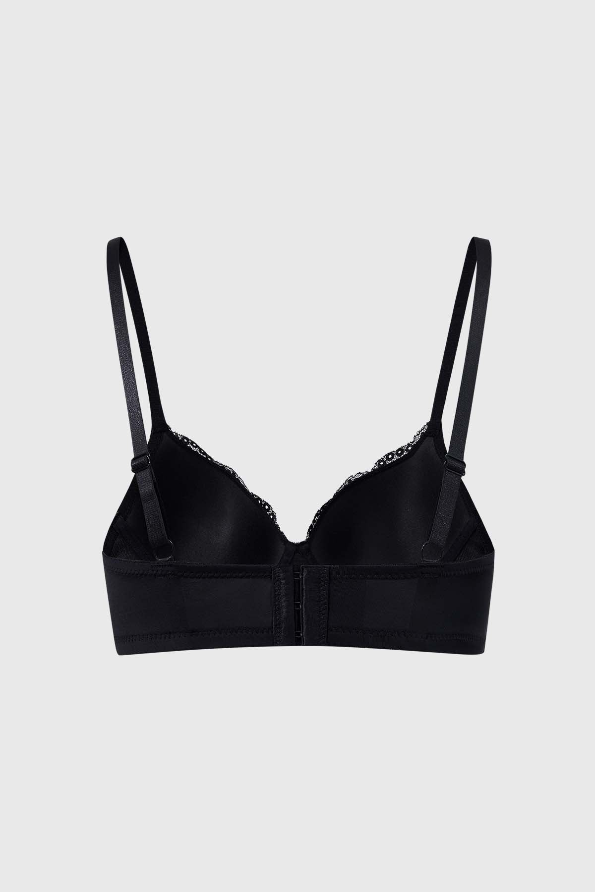 Sostén Mujer Copa Soft Encaje Superior Negro