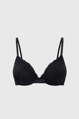 Sostén Mujer Copa Soft Detalle Encaje Negro