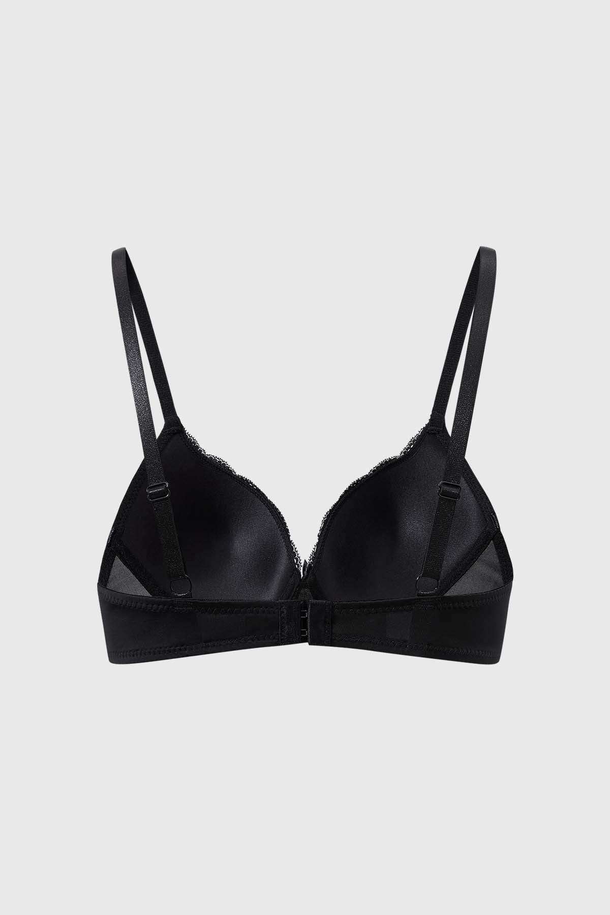 Sostén Mujer Copa Soft Detalle Encaje Negro