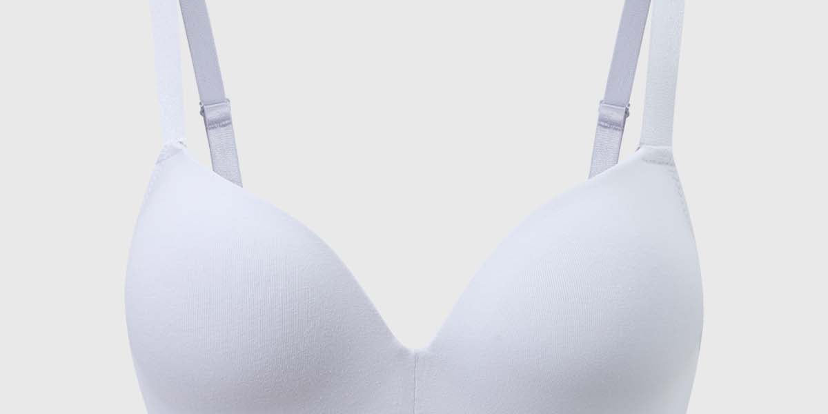 Sostén blanco para mujer con copas suaves y tirantes ajustables