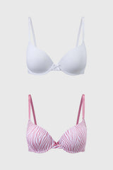 Sostén Mujer Bipack Copa Soft Estampado Rosa
