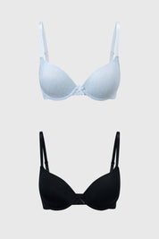 Sostén Mujer Bipack Copa Soft Liso Azul Claro