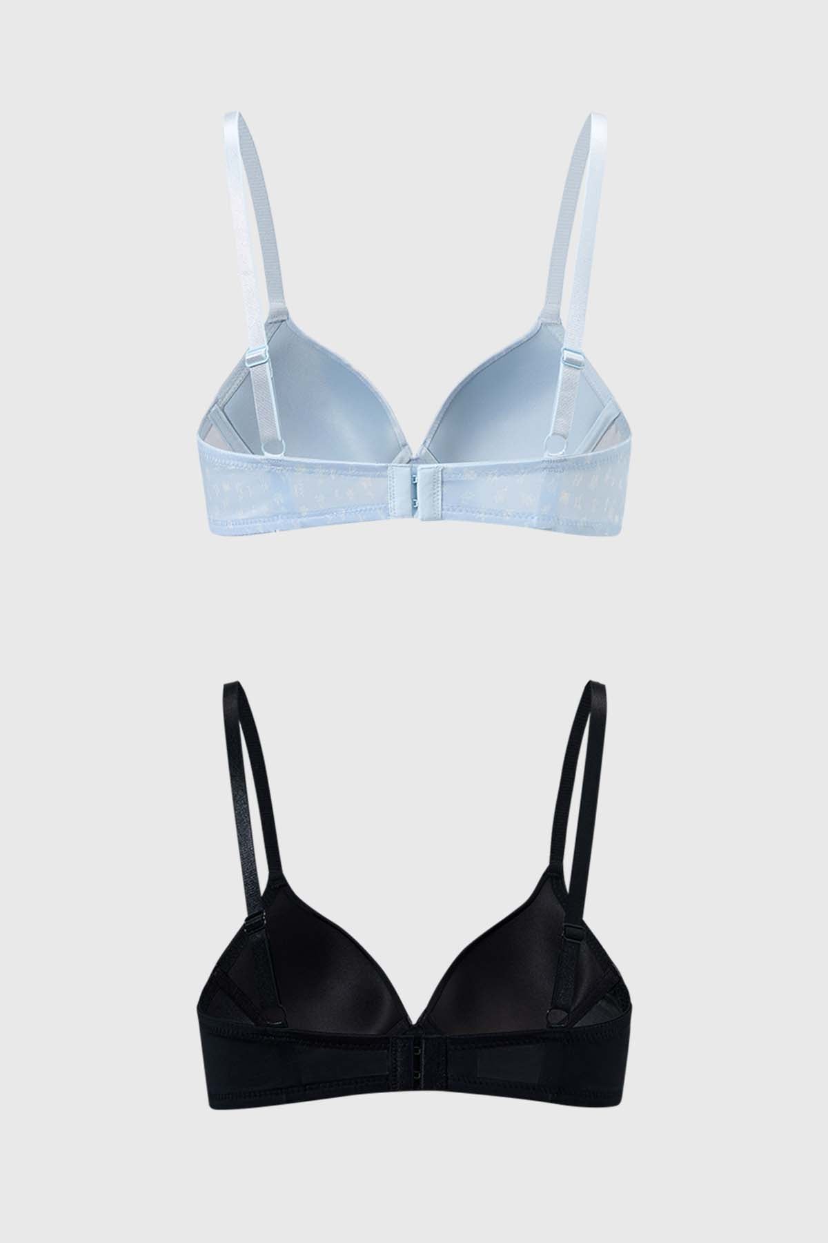 Sostén Mujer Bipack Copa Soft Liso Azul Claro