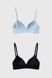 Sostén Mujer Bipack Copa Soft Liso Azul Claro