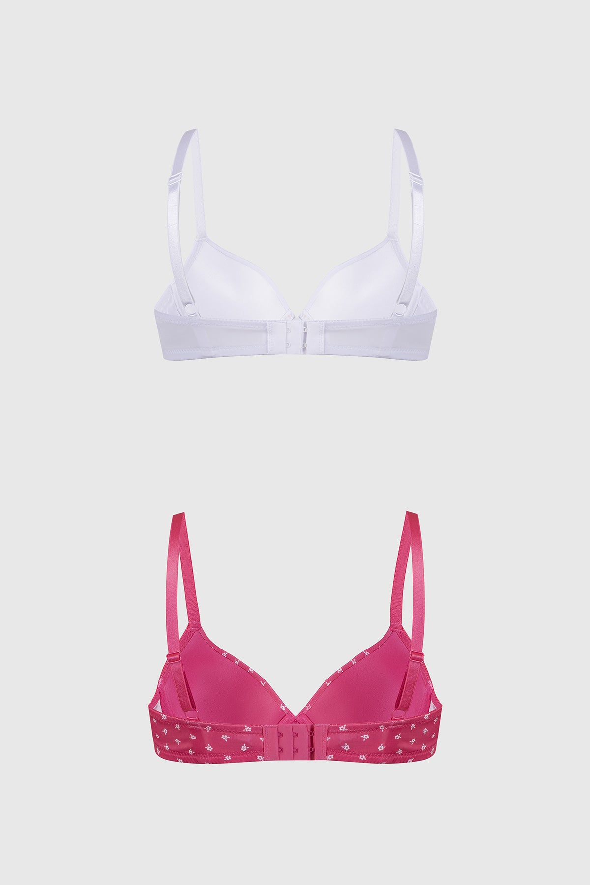 Sostén Mujer Bipack Copa Soft Liso Estampado Fucsia