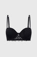 Sostén Mujer Copa Soft Detalle Encaje Negro