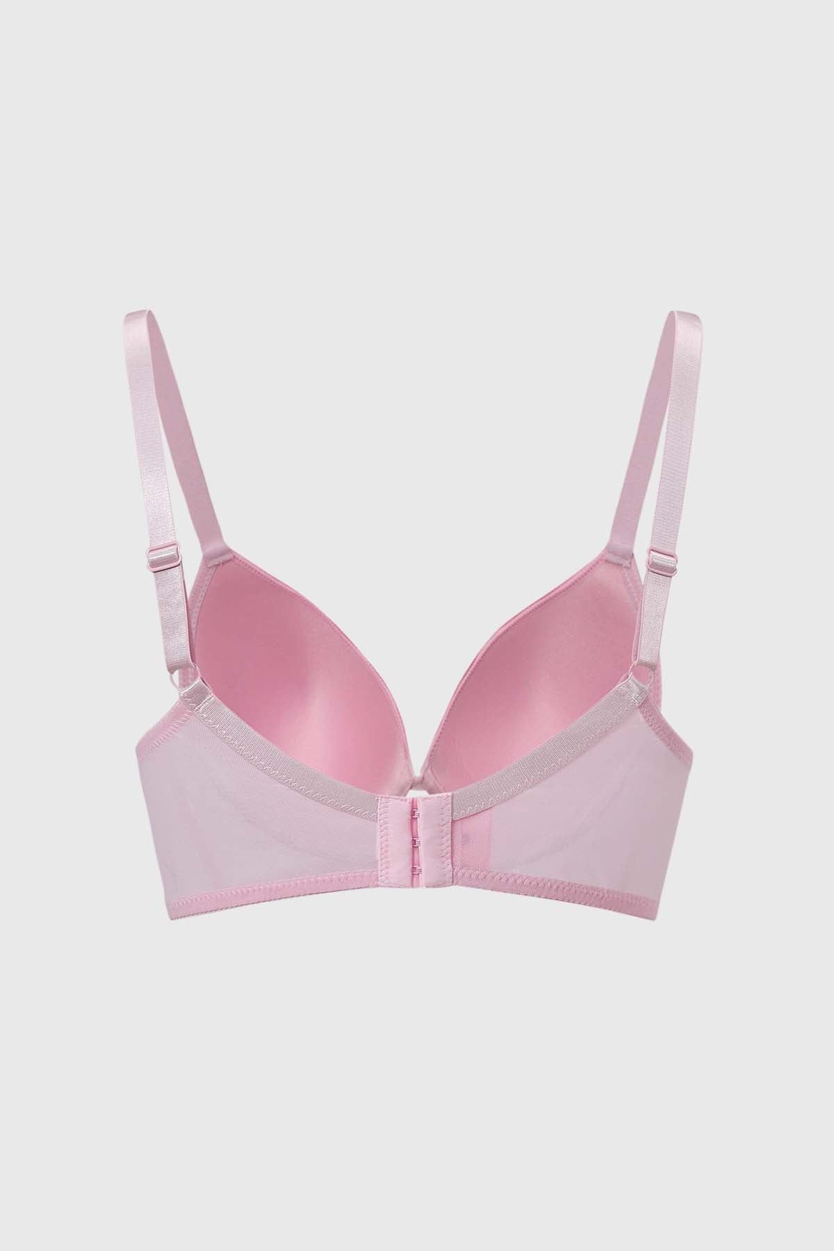 Sostén Mujer Señora Encaje Palo Rosa
