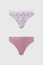 Calzón Mujer Bipack Colaless Full Print Blanco