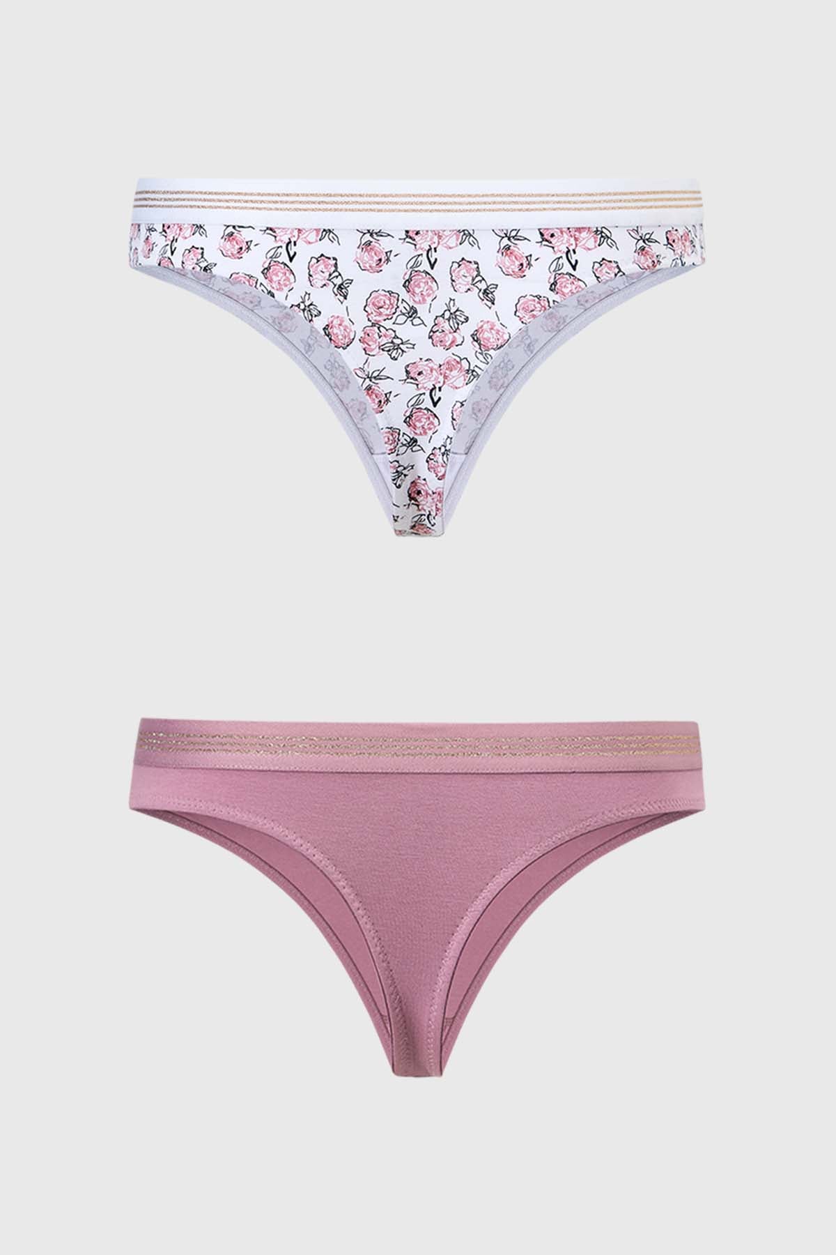 Calzón Mujer Bipack Colaless Full Print Blanco