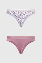 Calzón Mujer Bipack Colaless Full Print Blanco