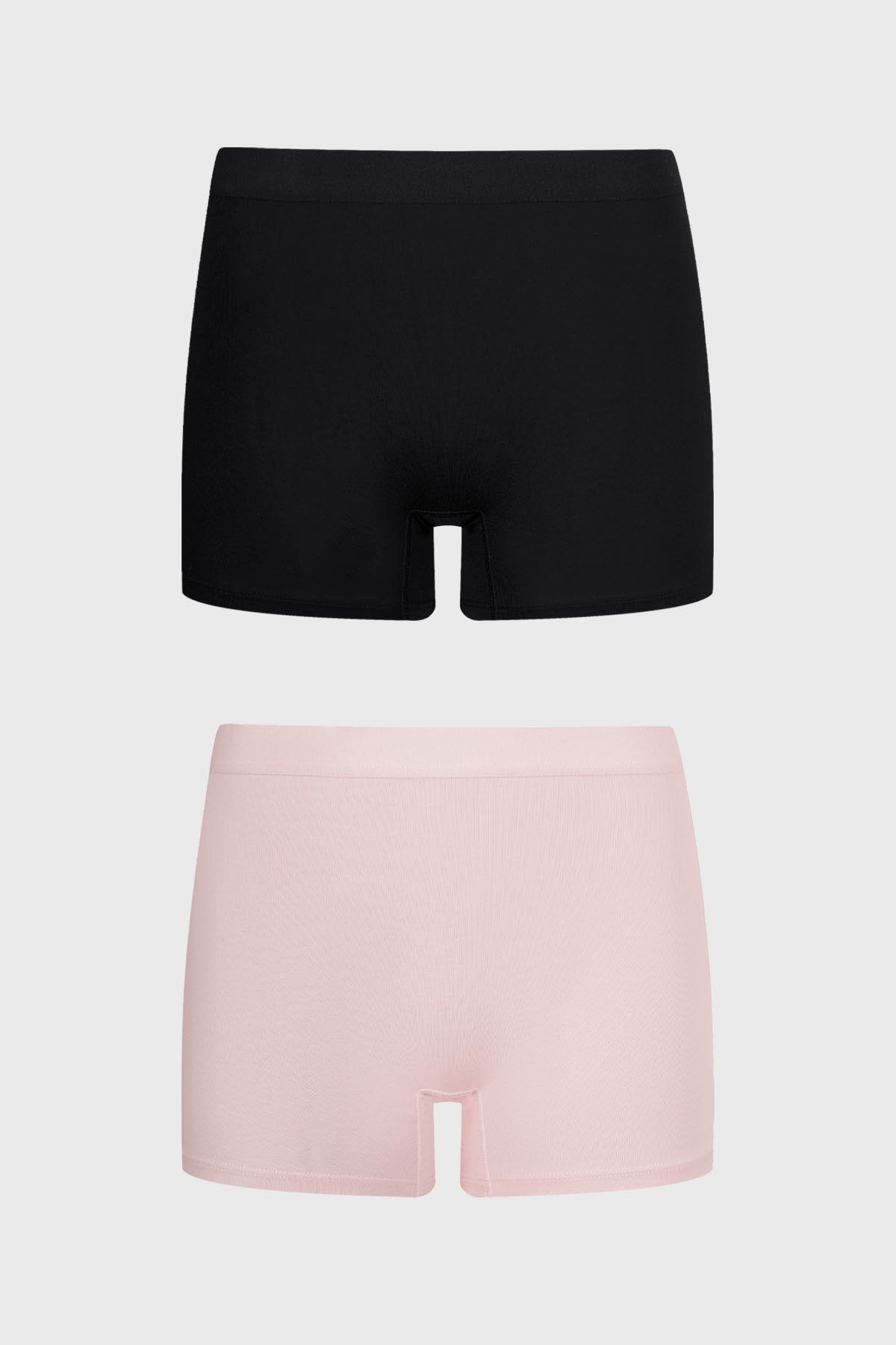 Calzón tipo boxer palo rosa para mujer con diseño liso y cómodo ajuste