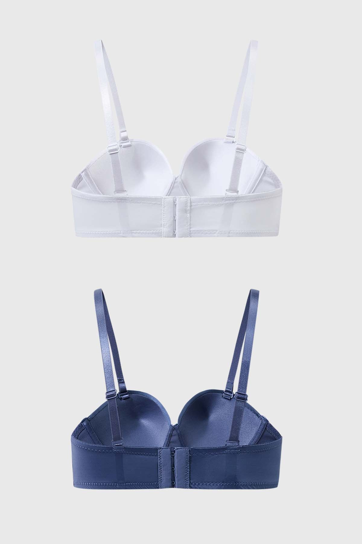 Sostén Mujer Copa Soft Strapless Gris Oscuro