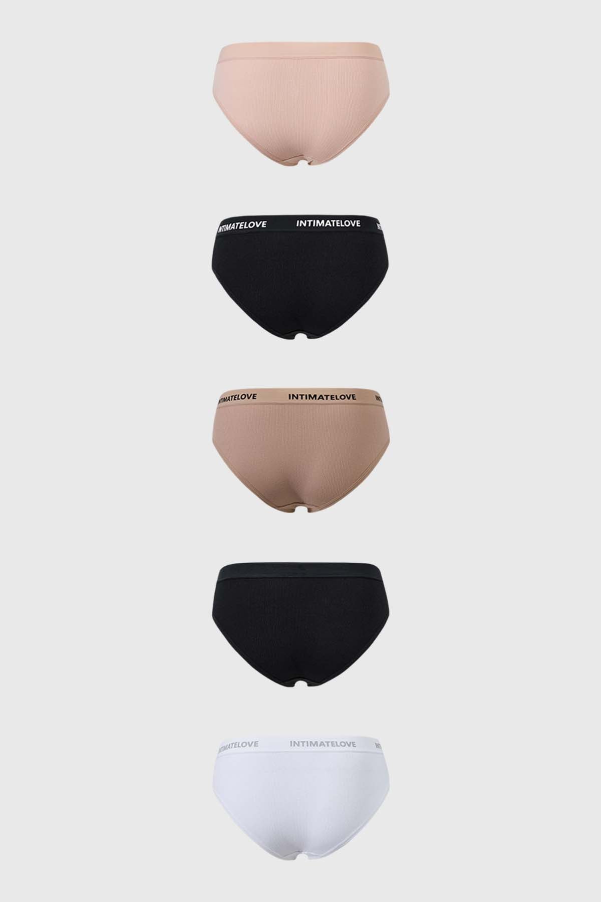 Calzón Mujer Bikini Pretina Negro
