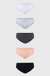 Calzón Mujer Pack 5 Bikini Blanco