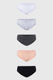 Calzón Mujer Pack 5 Bikini Blanco