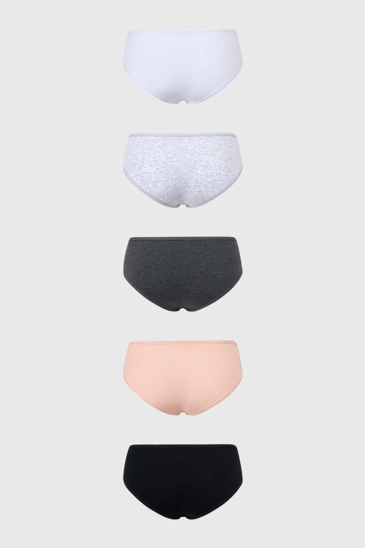 Calzón Mujer Pack 5 Bikini Blanco