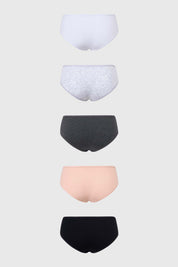 Calzón Mujer Pack 5 Bikini Blanco