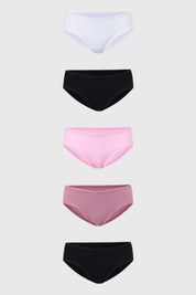 Calzón Mujer Pack 5 Bikini Negro