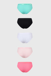 Calzón Mujer Pack 5 Bikini Tipo Boxer Negro
