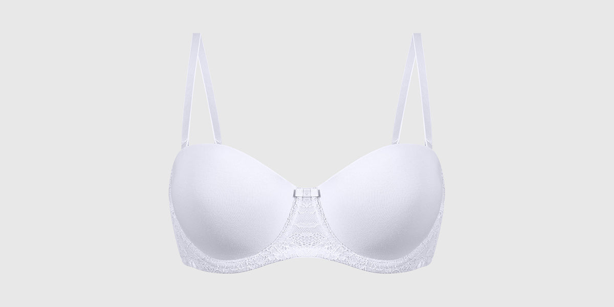 Sostén mujer tripack en beige liso con detalles de encaje y tirantes ajustables