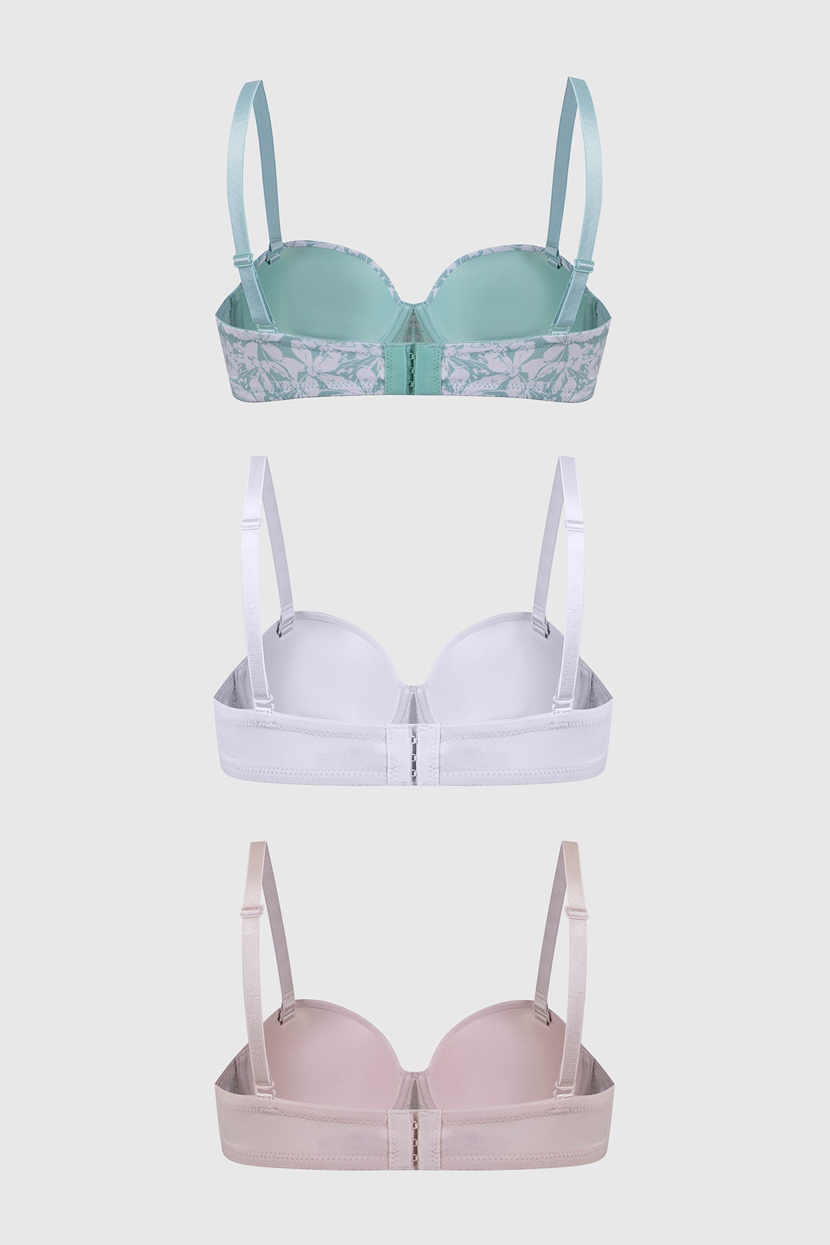 Sostén Mujer Tripack Liso Print Palo Rosa