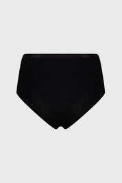 Calzón Mujer Tiro Alto Algodón Jersey Negro