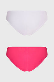 Bipack de calzón mujer bikini en morado con detalle mesh y encaje decorativo
