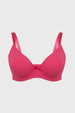 Sostén mujer fucsia con tirantes ajustables y detalle de lazo frontal