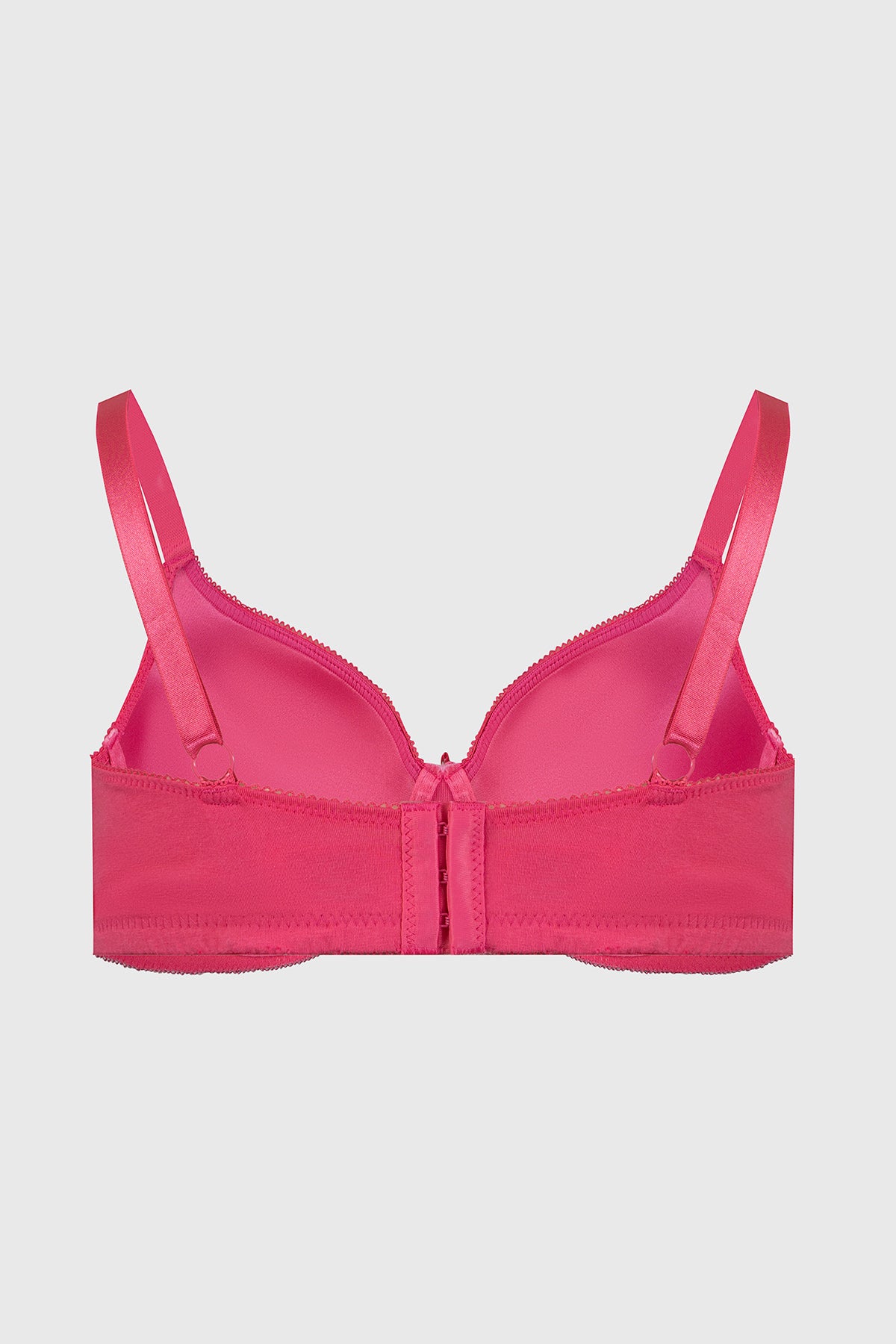 Sostén mujer fucsia con tirantes ajustables y detalle de lazo frontal