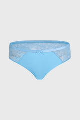 Calzón Mujer Pantaleta Con Encaje Celeste