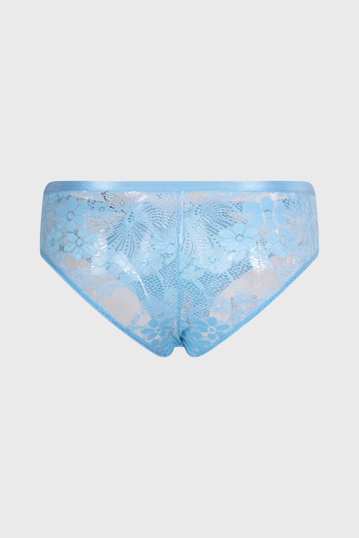 Calzón Mujer Pantaleta Con Encaje Celeste