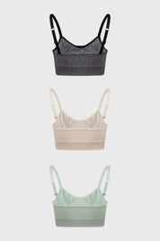 Sostén Mujer Tripack Juvenil Recogido Menta