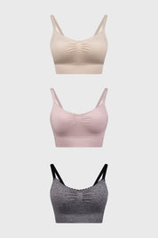 Sostén Mujer Tripack Juvenil Recogido Palo Rosa