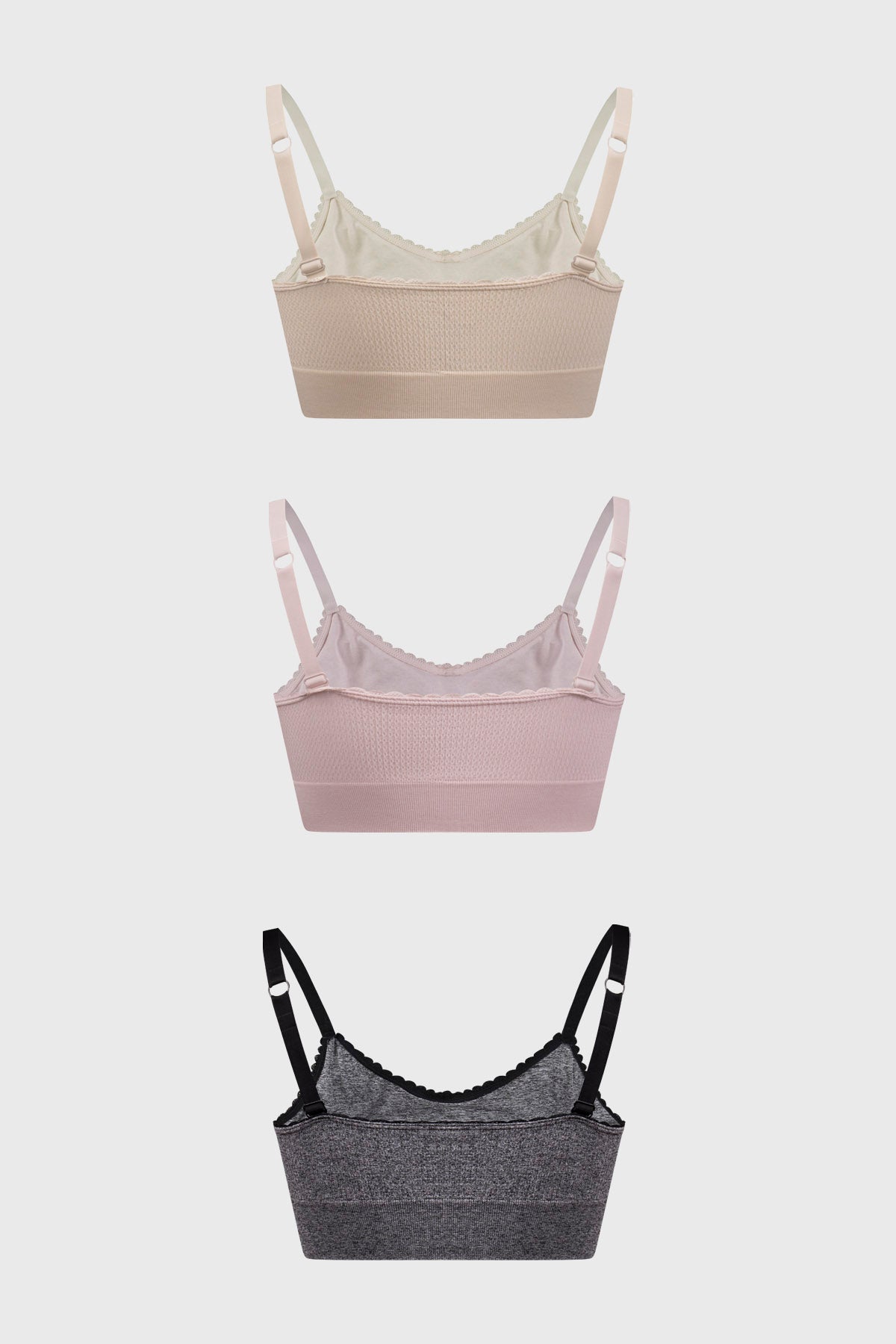 Sostén Mujer Tripack Juvenil Recogido Palo Rosa