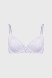 Sostén mujer blanco con encaje en la copa y tirantes ajustables