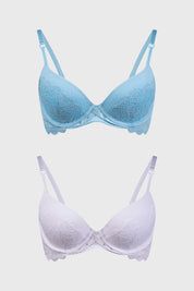 Sostén Mujer Bipack Copa Soft Encaje Blanco