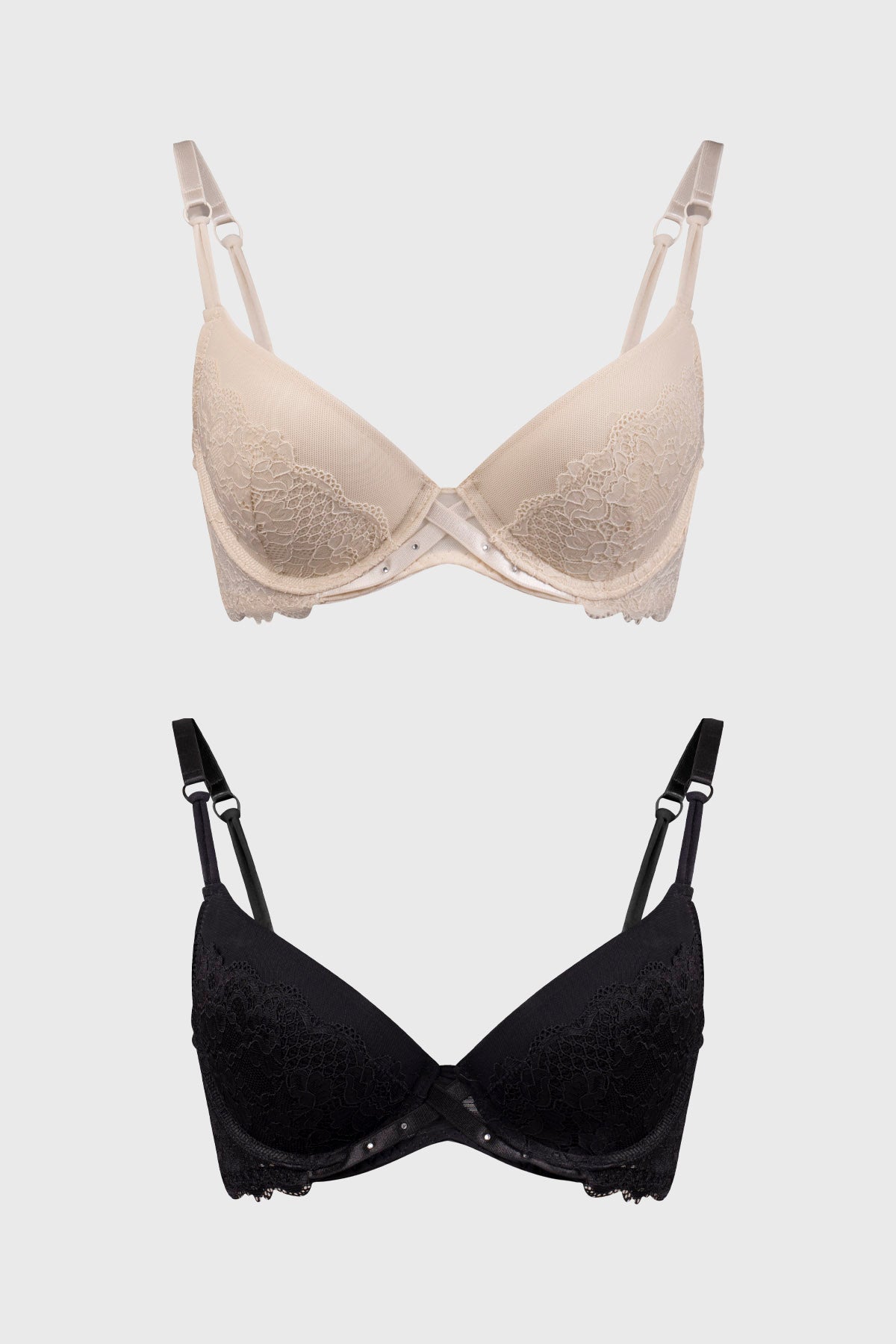 Sostén Mujer Bipack Copa Soft Encaje Crudo