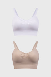 Sostén Mujer Bipack Juvenil Beige