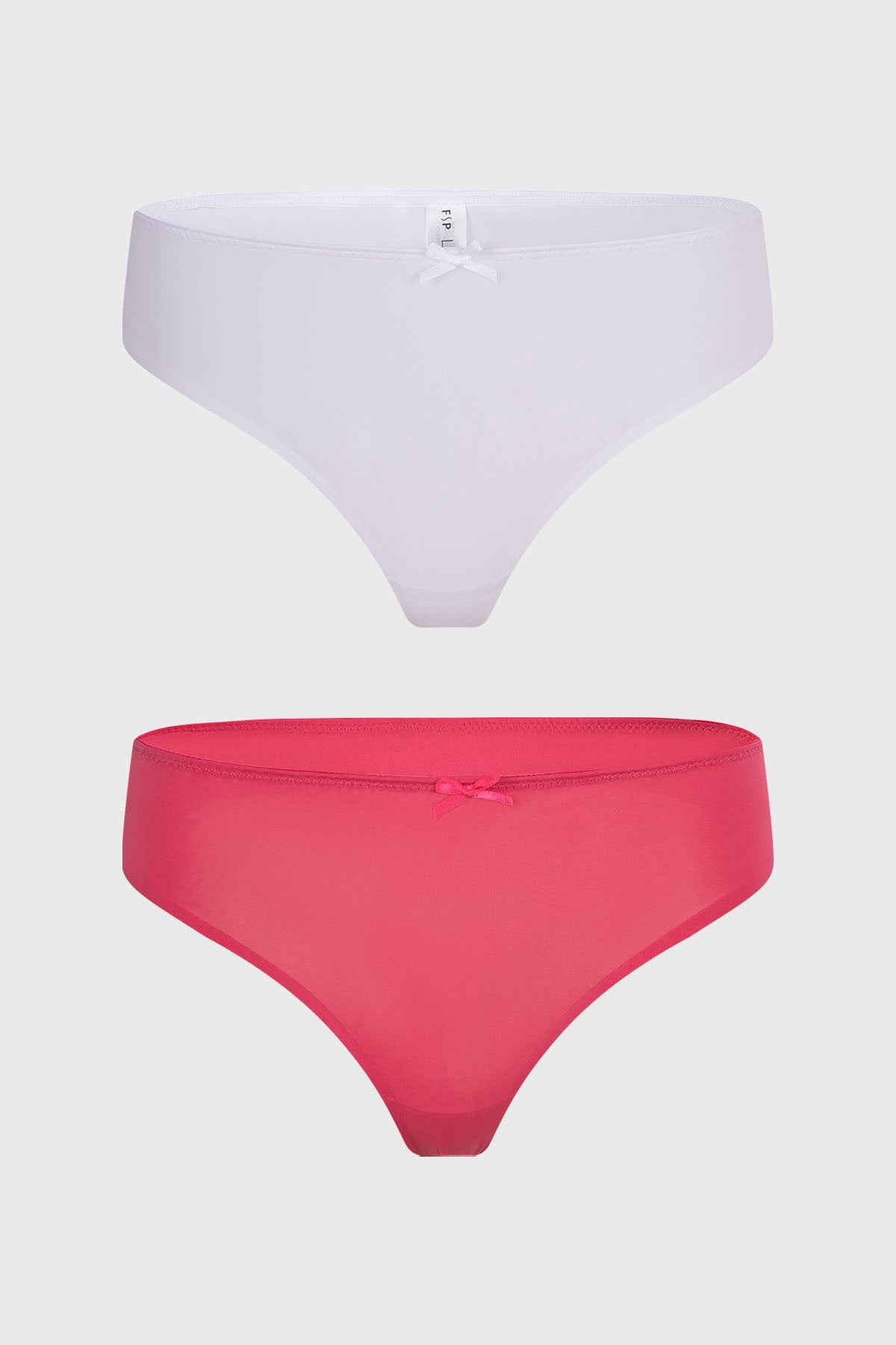 Calzón colaless blanco con lazo pequeño al frente